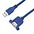 abordables Cables USB-USB 3.0 macho a hembra Cable agujeros de tornillo azul (0.6m)