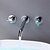 お買い得  浴室・洗面台用水栓金具-バスルームのシンクの蛇口 - 壁式 / 組み合わせ式 クロム 壁式 三つ / 二つのハンドル三穴Bath Taps