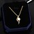 cheap Necklaces-Yueli Women&#039;s White 18K Gold Zircon Pendant Incl. Necklace D0503