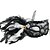 cheap Accessories-Majestic White and Black Feather Mardi Gras Mask