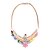お買い得  ファッションネックレス-超美しい宝石の水晶モザイク色鷲短い段落鎖骨ネックレスN236