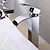 cheap Classical-Copper Sprinkle Sink Faucets,Silvery Chrome Finish Waterfall One Hole Sprinkle Faucet with Hot and Cold Switch