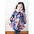 cheap Girl&#039;s Clothing-Girl&#039;s Floral Print Long Coat