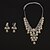 billige Smykkesæt-Fashion legering sølv Med White Pearl Brude Smykke sæt (Halskæder Øreringe)