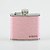 preiswerte Customized Trinkgefäße-Tagsgeschenk rosa splash 5 Unzen PU-Leder Großbuchstaben personalisierten Vaters Flasche