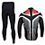 cheap Men&#039;s Clothing Sets-Arsuxeo Men&#039;s Long Sleeve Cycling Jersey with Tights Winter Spandex Polyester Black Patchwork Bike Jersey Clothing Suit Thermal Warm Breathable Quick Dry Sports Patchwork Mountain Bike MTB Road Bike