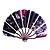 voordelige Waaiers &amp; Parasols-Zijde Fans en parasols-# Stuk / Set Hand Waaier Bloemen Thema Roze Lila Groen Blauw Zwart 15 &quot;X8 1 / 3&quot; X 3 / 4 &quot;(38Cmx21Cmx1Cm)1 &quot;× 8 1