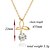 cheap Necklaces-Yueli Women&#039;s White 18K Gold Zircon Pendant Incl. Necklace D0507