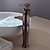 זול ברזים לחדר האמבטיה-עתיקה כלי מפל מים שסתום קרמי חור אחד חור ידית אחת אחת נחושת עתיקה, חדר רחצה כיור ברז