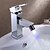 billige Armaturer til badeværelset-Håndvasken vandhane - LED Krom Centersat Et Hul / Enkelt håndtag Et HulBath Taps