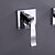 abordables Grifería para lavabos-Moderno Colocado en la Pared Válvula Cerámica 3 Orificios Dos asas de tres agujeros Cromo, Baño grifo del fregadero