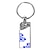 billiga Anpassade Nyckel Ringar-personlig graverad gåva kreativa blå och vita lotus mönster nyckelring