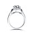 abordables Bagues-T Style 1.0 carats bague en cristal pavé de sona diamant pour les femmes en or blanc massif de revêtement d&#039;argent