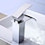 Недорогие классический-Ванная раковина кран - Водопад Хром По центру Одно отверстие / Одной ручкой одно отверстиеBath Taps