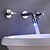 お買い得  ＬＥＤ付き蛇口-バスルームのシンクの蛇口 - LED クロム 壁式 三つ / 二つのハンドル三穴Bath Taps