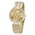 billige Modeure-Herre Dame Unisex Lommeure Armbåndsur Japansk Quartz Imiteret Diamant Legering Bånd Analog Glitrende Mode Kjoleur Guld - Guld