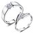 baratos Anéis-Anéis de Casal Solitário Prata Cobre Pedaço de Platina 18k Ouro senhoras Moda Blinging / Mulheres