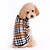 tanie Ubrania dla psów-Kot Psy Sweter Plaid / Sprawdź Klasyczny Zatrzymujący ciepło Zima Ubrania dla psów Brązowy Kostium Wełniany XS S M L XL