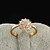 billige Moderinge-Yueli Kvinders 18K guld Zircon Ring J1208