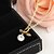 cheap Necklaces-Yueli Women&#039;s White 18K Gold Zircon Pendant Incl. Necklace D0507