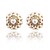 billige Fülbevalók-Elegant Alloy Gold Rhinestone Women&#039;s Earrings(More Colors)