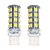 billige LED-lys til bil-T20 6W 30x5060SMD 540LM 5500-6500K Cool White Light LED pære til bil (12V, 2stk)