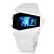 billige Armbåndsur-Herre Armbåndsur Digital Watch LED LCD Kalender Kronograf alarm Digital Silikon Band Hvit