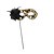 cheap Accessories-Elegant Flower and Sequin Black PVC Holiday Half-face Mask