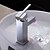 billige Armaturer til badeværelset-Håndvasken vandhane - LED Krom Centersat Et Hul / Enkelt håndtag Et HulBath Taps