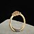 billige Moderinge-Yueli Kvinders 18K guld Zircon Ring J1208