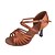 cheap Latin Shoes-Women&#039;s Dance Shoes Satin Latin Shoes / Ballroom Shoes Heel Customized Heel Customizable Almond / Black / Brown
