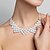 abordables Conjuntos de joyas-brillantes de aleación con el conjunto de joyas de diamantes de imitación, incluyendo collar y los pendientes