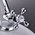 cheap Bathroom Sink Faucets-Bathroom Sink Faucet - Rotatable Chrome Centerset Two Handles One HoleBath Taps