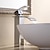 abordables Classiques-cascade salle de bain évier mitigeur haut, robinets de lavabo en laiton de style moderne cuve chromée monocommande robinets de bain à un trou avec tuyau d&#039;eau froide et chaude
