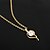 cheap Necklaces-Yueli Women&#039;s White 18K Gold Zircon Pendant Incl. Necklace D0503