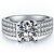 cheap Rings-Ring Women&#039;s Diamond Silver / Sterling Silver / Platinum Plated Silver / Sterling Silver / Platinum Plated Love5 / 6 / 7 / 8 / 8½ / 9 /