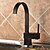 cheap Kitchen Faucets-Traditional Tall/­High Arc Deck Mounted Ceramic Valve One Hole Single Handle One Hole Antique Brass, Kitchen faucet