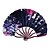 voordelige Waaiers &amp; Parasols-Zijde Fans en parasols-# Stuk / Set Hand Waaier Bloemen Thema Roze Lila Groen Blauw Zwart 15 &quot;X8 1 / 3&quot; X 3 / 4 &quot;(38Cmx21Cmx1Cm)1 &quot;× 8 1