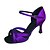 cheap Latin Shoes-Women&#039;s Dance Shoes Latin Shoes Salsa Shoes Performance High Heel Customized Heel Customizable Tan / Purple / Black / Satin