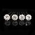 cheap Headpieces-Fine Four Pieces Alloy Flower Shape Wedding Bridal Hairpins With Rhinestones