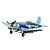 tanie Samoloty zdalnie sterowane-Najlepiej 4CH RC Hobby F4U ZESTAW EPO RC Samolot (niebieski)