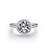 abordables Bagues-T Style 1.0 carats bague en cristal pavé de sona diamant pour les femmes en or blanc massif de revêtement d&#039;argent