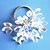 levne Ubrousky a doplňky-Crystal Clear Flower Svatební ubrousky prsten, Akryl průměr 4,5 cm, sada 12