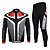 cheap Men&#039;s Clothing Sets-Arsuxeo Men&#039;s Long Sleeve Cycling Jersey with Tights Winter Spandex Polyester Black Patchwork Bike Jersey Clothing Suit Thermal Warm Breathable Quick Dry Sports Patchwork Mountain Bike MTB Road Bike