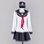 cheap Videogame Costumes-Inspired by Kantai Collection Hibiki Video Game Cosplay Costumes Cosplay Suits / School Uniforms Patchwork Long Sleeve Top / Skirt / Hat