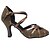 cheap Ballroom Shoes &amp; Modern Dance Shoes-Women&#039;s Latin Shoes / Ballroom Shoes Faux Leather Buckle Heel Customized Heel Customizable Dance Shoes Bronze