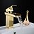 abordables Bathroom Sink Faucets-Bathroom Sink Faucet - Waterfall Ti-PVD Centerset One Hole / Single Handle One HoleBath Taps