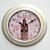 abordables Horloges Murales Rustiques-Rustique Métal Rond Paysage Intérieur AA Décoration Horloge murale Analogique Non