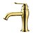 cheap Bathroom Sink Faucets-Contemporary Centerset Ceramic Valve One Hole Single Handle One Hole Antique Brass, Bathroom Sink Faucet
