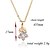 cheap Necklaces-Yueli Women&#039;s White 18K Gold Zircon Pendant Incl. Necklace D0509